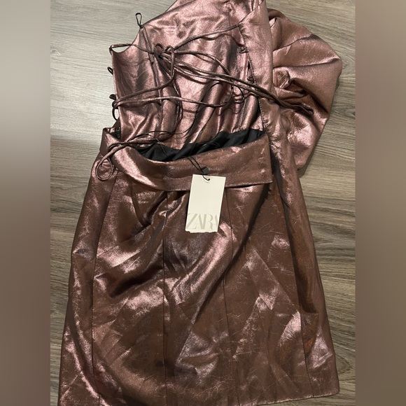 NWT ZARA Voluminous Flower Dress Perfect For New Year Party - Picture 10 of 11